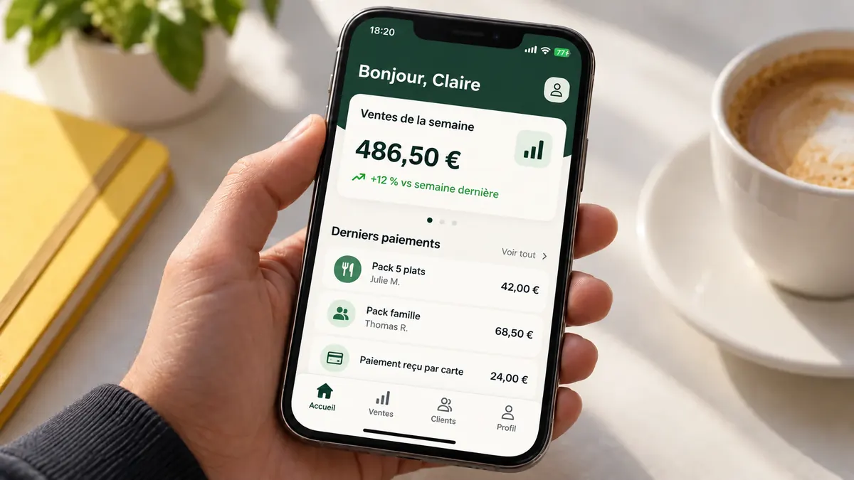 Suivi des ventes de la semaine sur le téléphone
